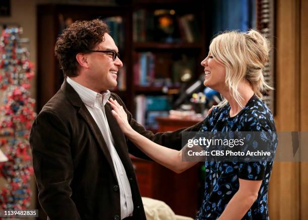 The Decision Reverberation" -- Pictured: Leonard Hofstadter and Penny . Koothrappali is worried people won't take him seriously in his own field...