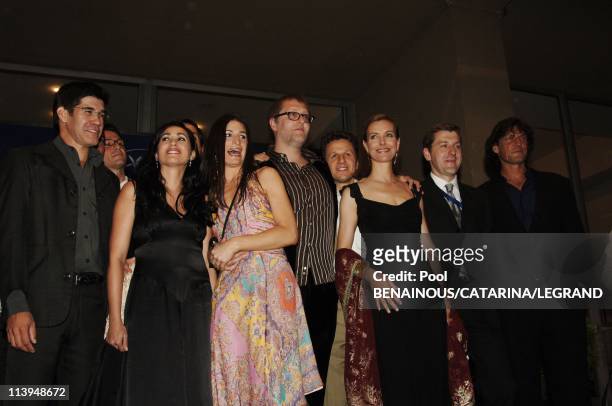 58th Cannes Film Festival: Stairs of " Nordeste" In Cannes, France On May 13, 2005-Carole Bouquet, Juan Solanas , Aymara Rovero, Jorge Roman.