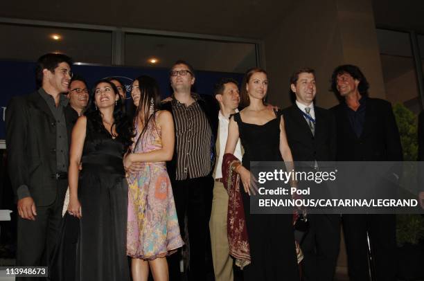 58th Cannes Film Festival: Stairs of " Nordeste" In Cannes, France On May 13, 2005-Carole Bouquet, Juan Solanas , Aymara Rovero, Jorge Roman.