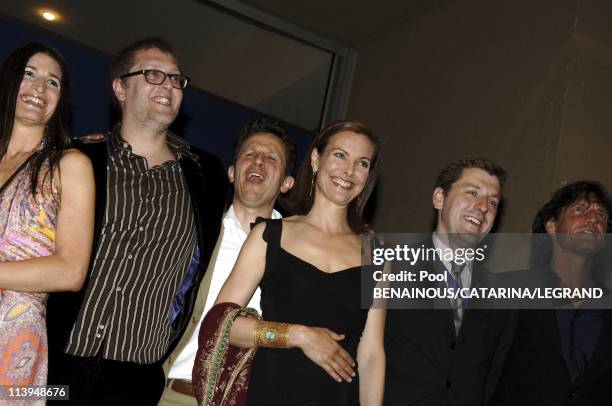 58th Cannes Film Festival: Stairs of " Nordeste" In Cannes, France On May 13, 2005-Carole Bouquet, Juan Solanas , Aymara Rovero, Jorge Roman.