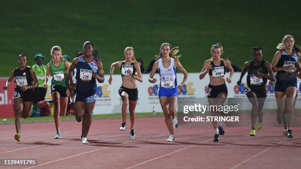 South African Olympic 800m champion Caster Semenya runs the 1.500m senior women final at the ASA Senior Championships at Germiston Athletics stadium,...