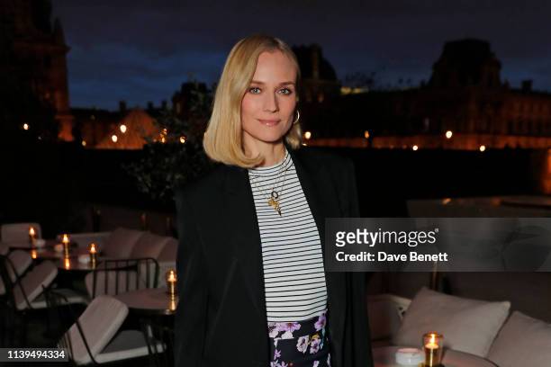 Diane Kruger attends attends an intimate dinner hosted by Formula E CEO Alejandro Agag ahead of the ABB FIA Formula E Paris E-Prix at Loulou...