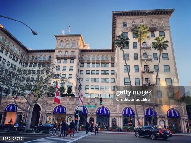 beverly wilshire hotel en beverly hills, california, ee. uu. - rodeo drive fotografías e imágenes de stock