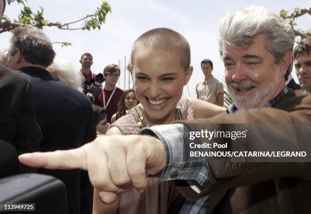 58th Cannes Film Festival: Photo-call of "Star Wars Episode III- Revenge of the sith" In Cannes, France On May 15, 2005-Natalie Portman, George Lucas...