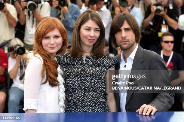 59th Cannes Film Festival :Photo call of "Marie Antoinette" in Cannes, France on May 24, 2006-Sofia Coppola , Kirsten Dunst, Jason Schwartzman.