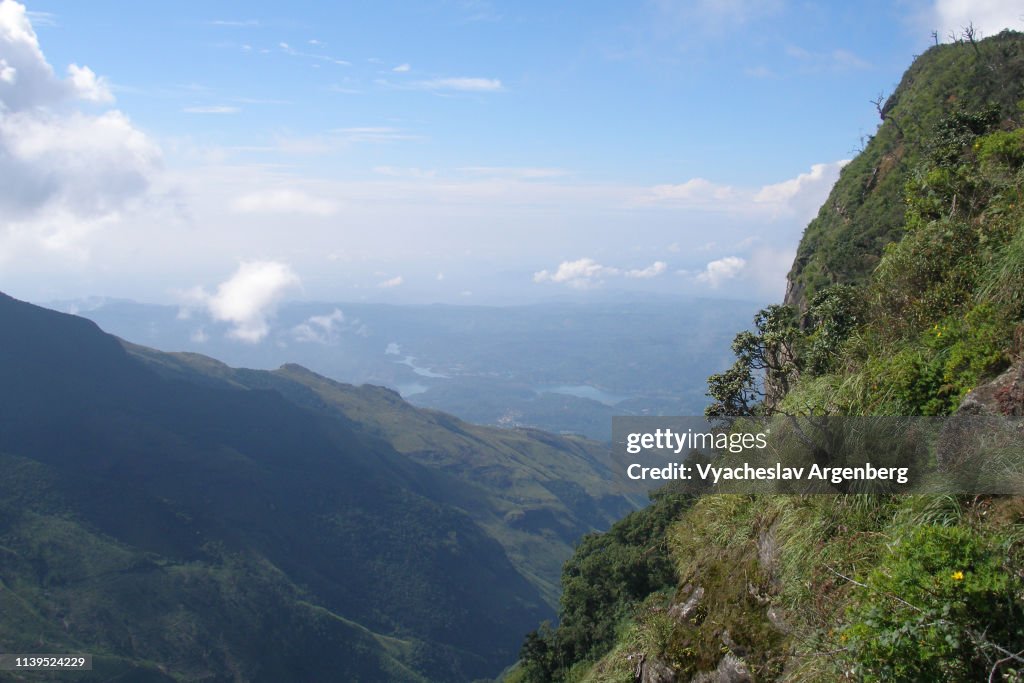 Deep mountain valley in central Sri Lanka