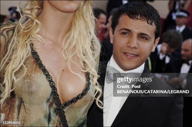 58th Cannes Film Festival: Stairs of "The Three Burials of Melquiades Estrada" In Cannes, France On May 20, 2005-Loana and Faudel.