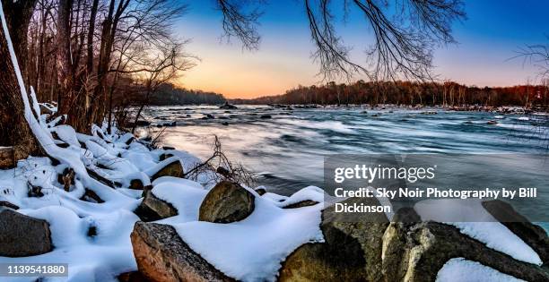winter river - richmond va stock pictures, royalty-free photos & images
