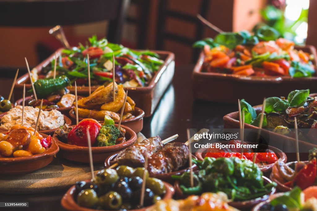 Tapas Snacks in a Tapas Bar