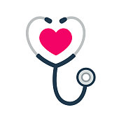 Stethoscope heart icon