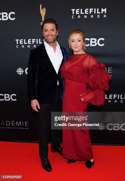 Actor Yannick Bisson and Shantelle Bisson attend the 2019 Canadian Screen Awards Broadcast Gala at Sony Centre for the Performing Arts on March 31,...