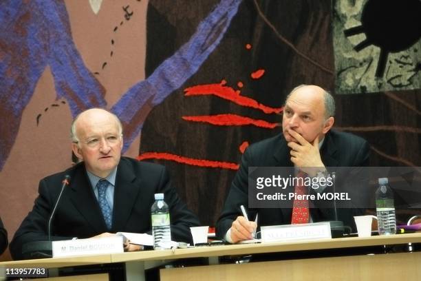 Audition of Daniel Bouton, CEO of French banking group 'Societe Generale' In Paris, France On April 09, 2008-Audition of Daniel Bouton, CEO of french...