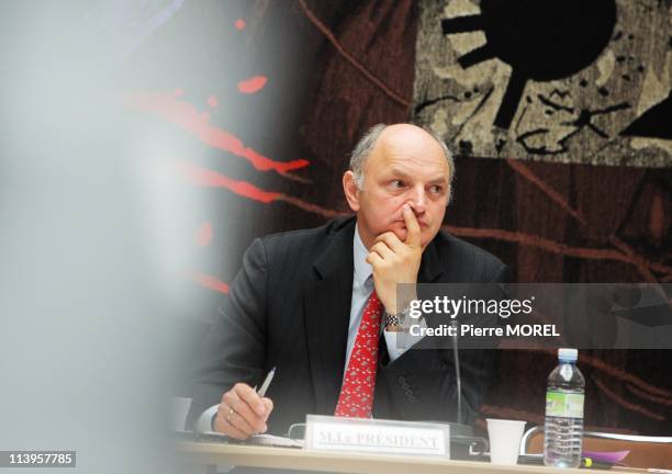 Audition of Daniel Bouton, CEO of French banking group 'Societe Generale' In Paris, France On April 09, 2008-Audition of Daniel Bouton, CEO of french...