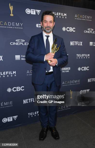 Best Lead Actor winner for "Cardinal: Blackfly Season" Billy Campbell at the 2019 Canadian Screen Awards Broadcast Gala held at Sony Centre for the...