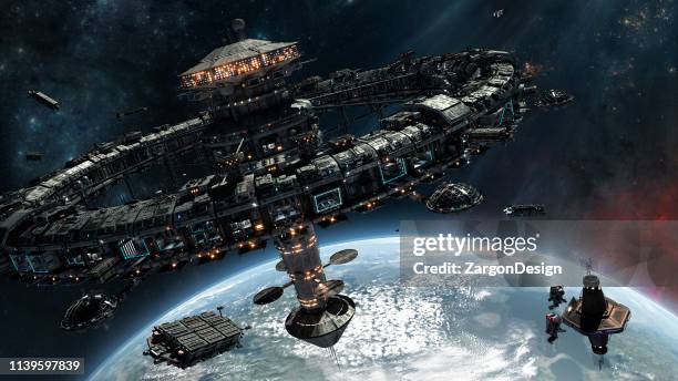 la estación espacial - estación espacial fotografías e imágenes de stock