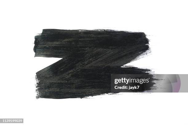 black paint stroke - brush stroke alphabet stock pictures, royalty-free photos & images