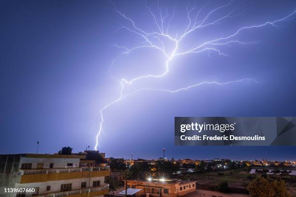 african city storm - lightning protection stock pictures, royalty-free photos & images