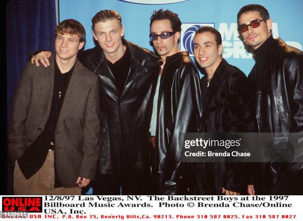 Las Vegas, NV. The Backstreet Boys at the 1997 Billboard Music Awards.