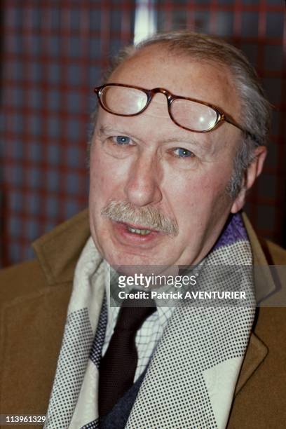 French Author Jean Dutourd In Paris, France On March 21, 1987-French author Jean Dutourd at Paris Book Fair on March 21, 1987.