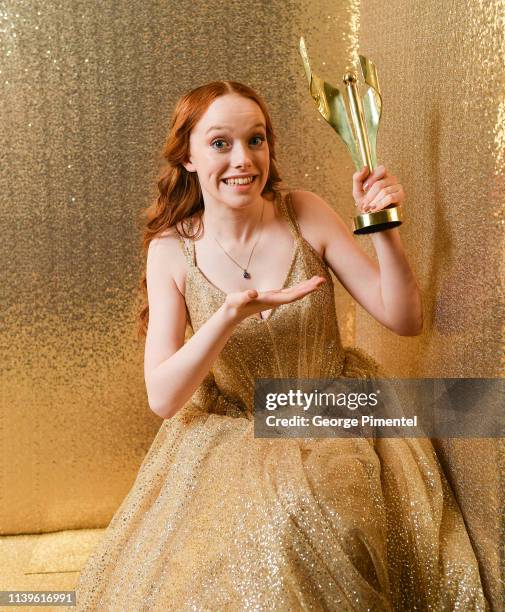 Amybeth McNulty poses inside the 2019 Canadian Screen Awards Portrait Studio held at Sony Centre for the Performing Arts on March 31, 2019 in...