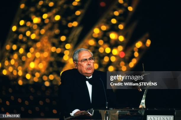 French TV Awards Ceremony at Lido in Paris, France on November 26, 1991-French television producer Armand Jammot at '7 d'or', the french TV Awards...