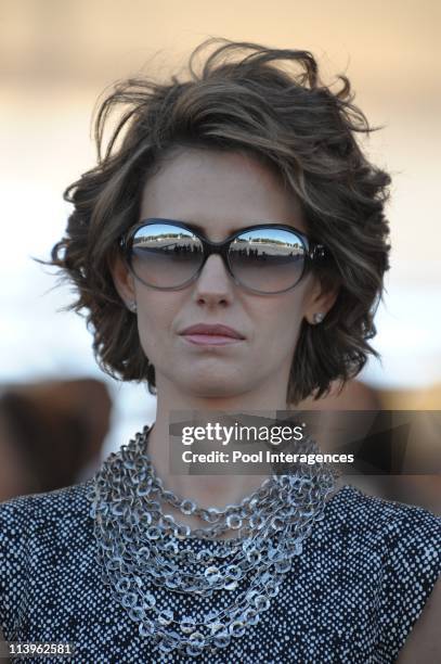 Annual military parade along the Champs Elysees in celebration of Bastille Day in Paris, France on July 14, 2008-Syrian First Lady Asma Al Assad...