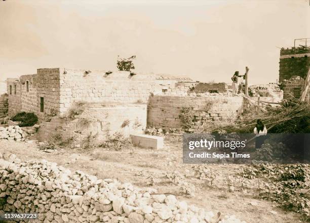 Caesarea. . Apses of the cathedral from the S. East. 1938, Israel, Caesarea