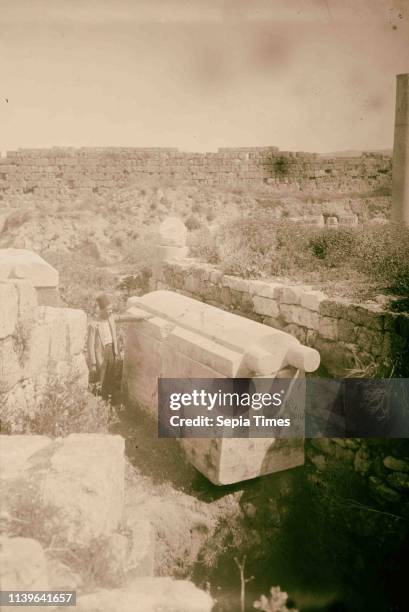 Jebeil . Large sarcophagus at Biblos. 1920, Lebanon, Byblos