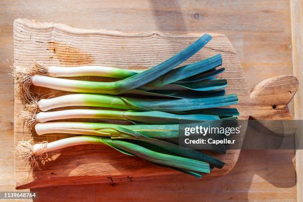 cuisine - légumes du jardin, le poireau - leek stock pictures, royalty-free photos & images