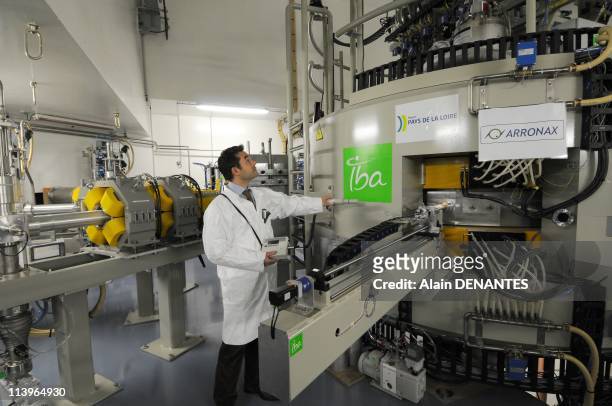 Commissioning of the cyclotron Arronax for the fight against cancer In Saint Herblain, France On November 07, 2008-Cyclotron Arronax: inside the...
