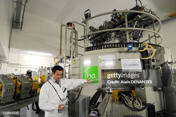 Commissioning of the cyclotron Arronax for the fight against cancer In Saint Herblain, France On November 07, 2008-Cyclotron Arronax: inside the...