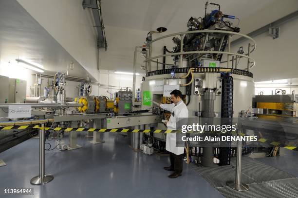 Commissioning of the cyclotron Arronax for the fight against cancer In Saint Herblain, France On November 07, 2008-Cyclotron Arronax: inside the...