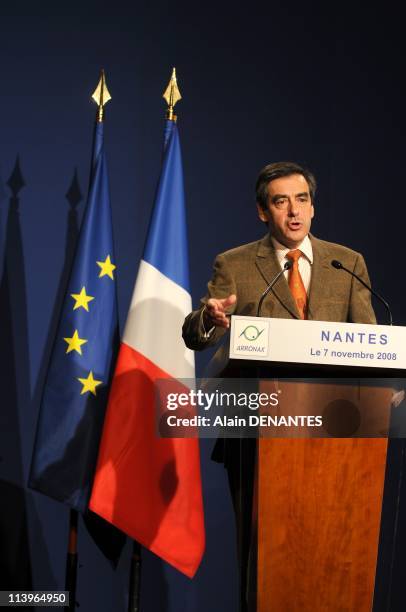 Commissioning of the cyclotron Arronax for the fight against cancer In Saint Herblain, France On November 07, 2008-The Prime Minister Francois Fillon...