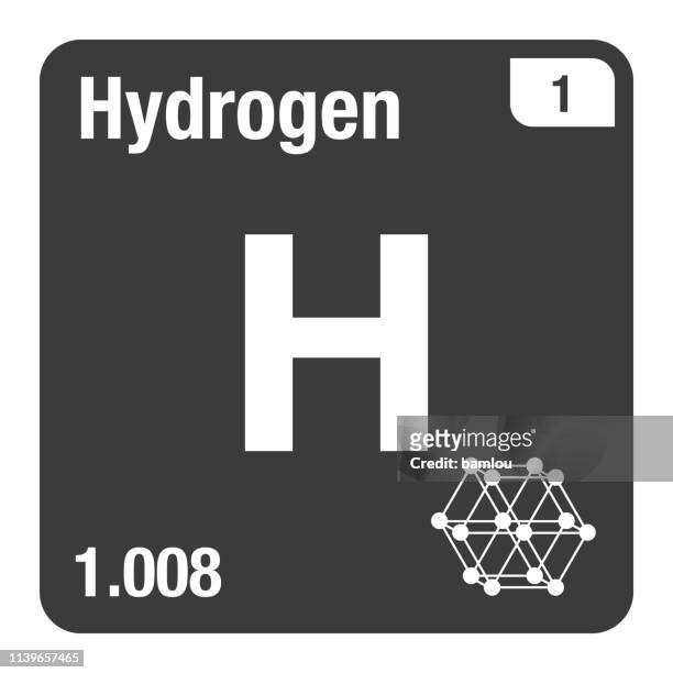 illustrations, cliparts, dessins animés et icônes de icône de l’hydrogène tableau périodique des éléments - group h