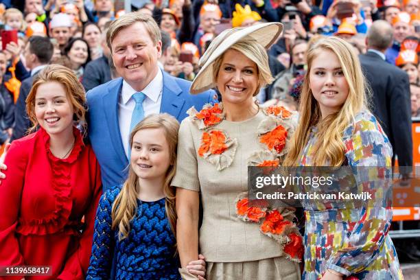 King Willem-Alexander of The Netherlands, Queen Maxima of The Netherlands, Princess Amalia of The Netherlands, Princess Alexia of The Netherlands and...