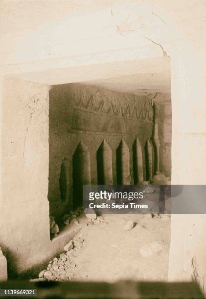 Southern Palestine. Loculi on left of main chamber of tomb [Beit Jibrin]. 1900, Israel, Bet Guvrin