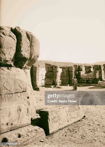 Egyptian views; Abydos. Temple of Rameses [i.e., Ramses] II. 1900, Egypt, Abydos