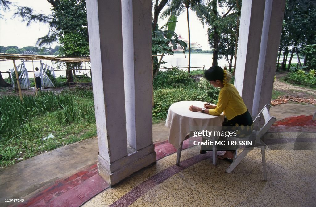 The world of General Than Shwe, the Burmese dictator In Yangon, Myanmar In 1996-