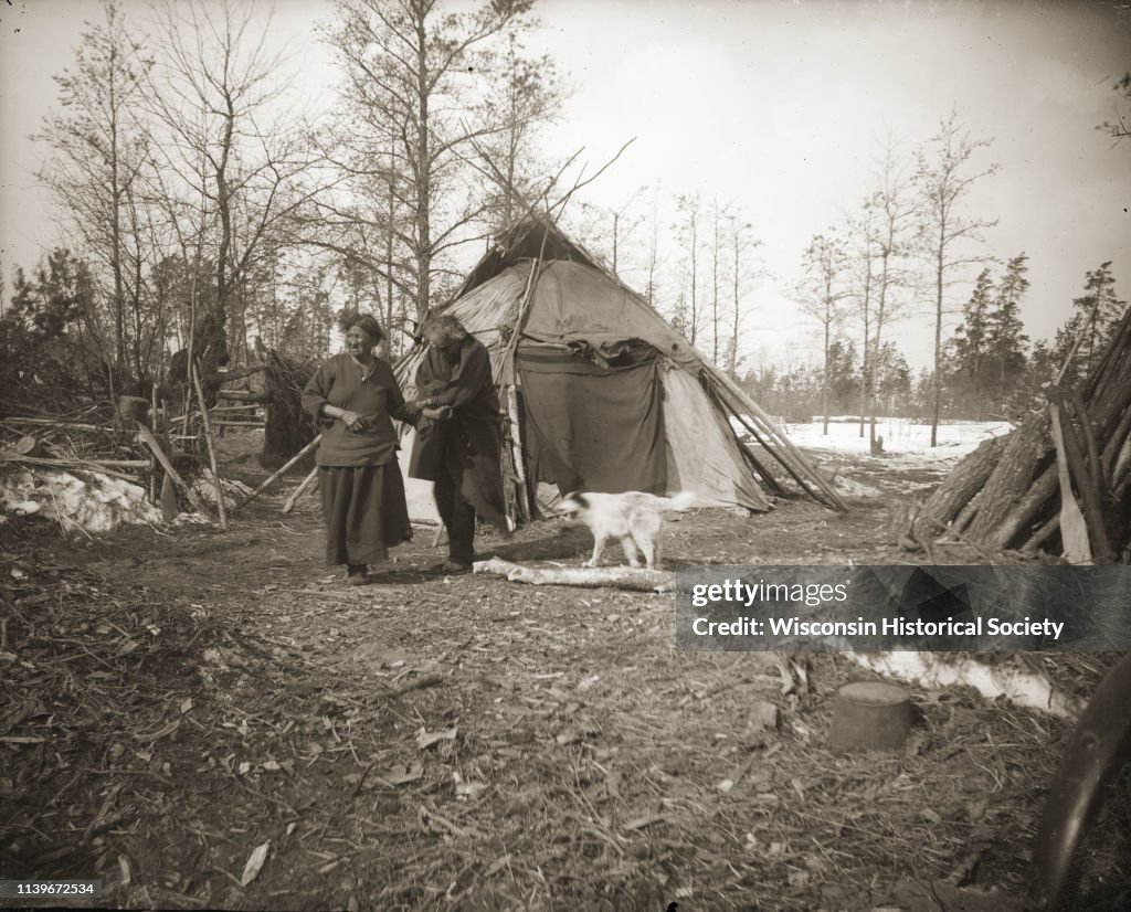 Ho-Chunk Couple with Dog