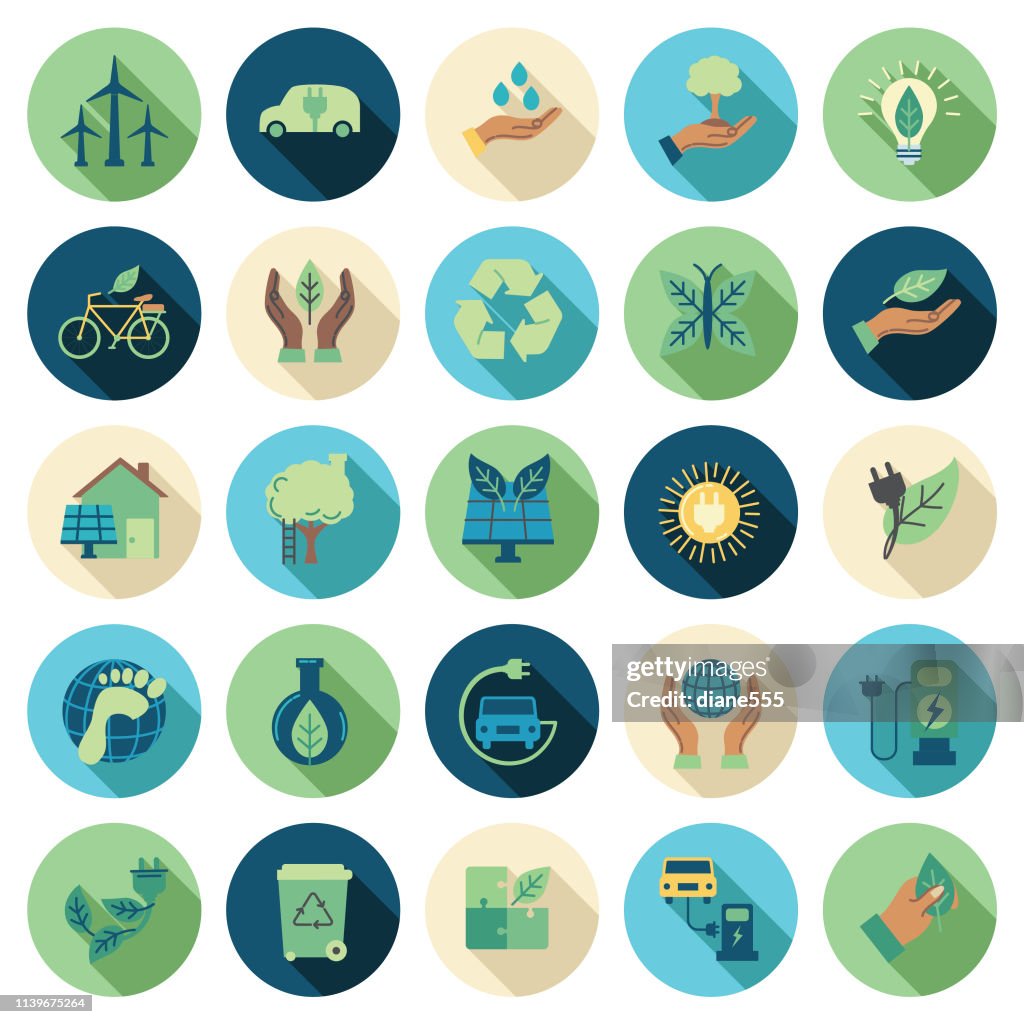 Environment Thin Line Icon Set