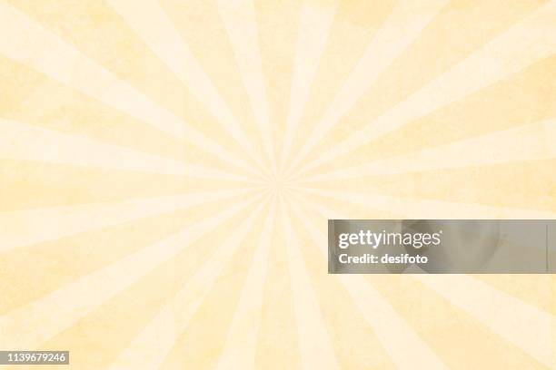 vector illustration of a grungy yellow beige coloured sunburst - rust background stock illustrations