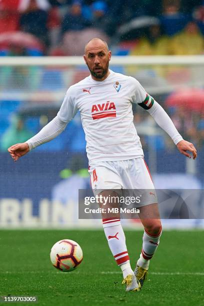 Ivan Ramis of SD Eibar in action during the La Liga match between Levante UD and SD Eibar at Ciutat de Valencia on March 31, 2019 in Valencia, Spain.