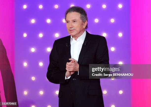 "Vivement Dimanche" - TV Show In Paris, France On January 19, 2011-Michel Drucker attends Vivement Dimanche Tv show in Paris , France, on January 19,...