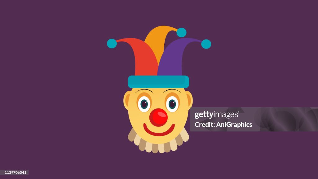Cartoon clown gezicht
