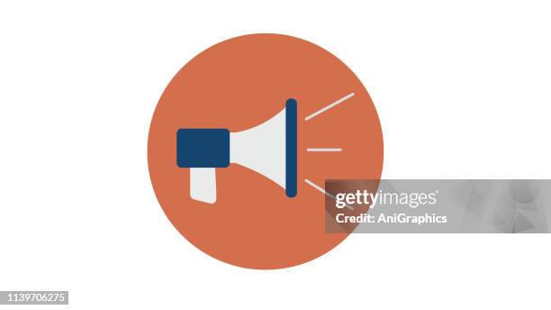 flat loudspeaker icon - showing off stock illustrations