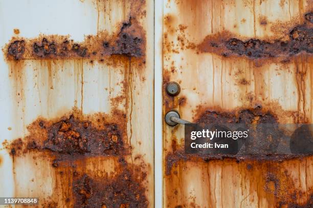 full frame of texture, rusty metal texture - 錆びている ストックフォトと画像