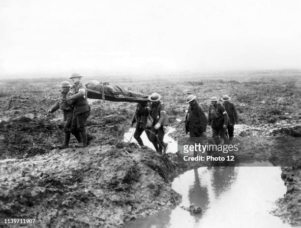 Canadian soldiers wounded at the Second Battle of Passchendaele was the culminating attack during the Third Battle of Ypres of the First World War....