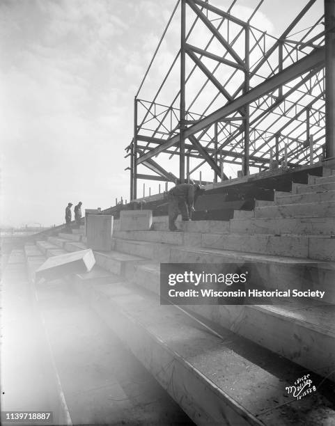 University of Wisconsin-Madison Mechanical Engineering Building at 1513 University Avenue under construction, Madison, Wisconsin, September 7, 1930....