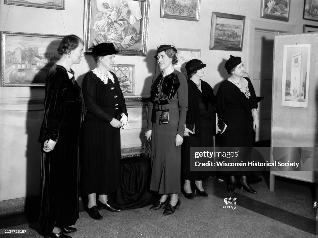 Women at Paintings Exhibit