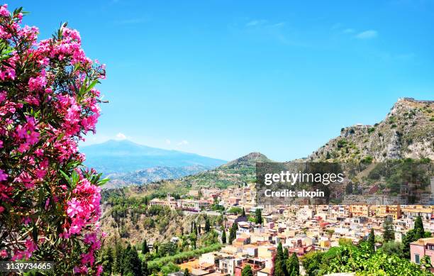 taormina, sicily - taormina stock pictures, royalty-free photos & images